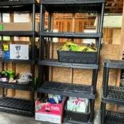 (2) 36" x 17" D x 70" T and (1) 36" x 24" D x 38" T plastic shelves
