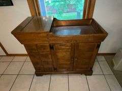 Ethan Allen dry sink with copper insert