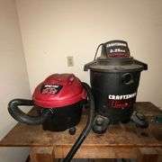 Craftsman 8 gallon wet/dry vac, Shop-Vac 5 gallon with 2.0 hp