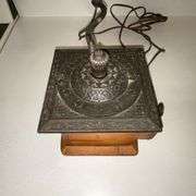 Coffee grinder converted to a lamp