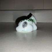 Fenton Glass hand decorated cat with tag
