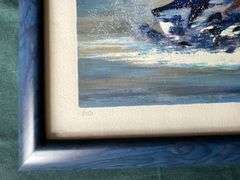 Framed and matted watercolor, 20 1/4" W x 17" T