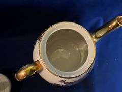 Eden ceramic teapot with gold decoration