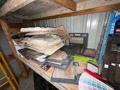 Showroom samples, shingles, marble, siding, color samples