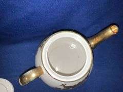 Eden ceramic teapot with gold decoration
