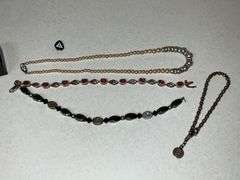 Sterling pieces with stones and pearls