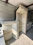 Sectional sofa, bonded leather?, cat scratch on corner
