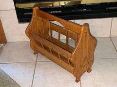 Wooden magazine rack