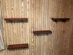 4 wooden shelves