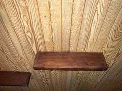 4 wooden shelves