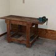 Wooden work bench, 50" x 27" x 28"