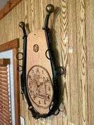 Horse hames and handmade wood burned clock