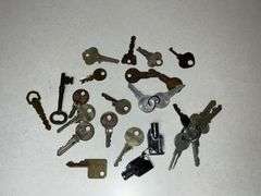 Vintage keys and a skeleton key