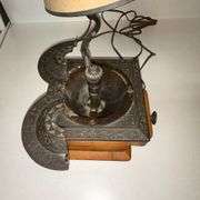 Coffee grinder converted to a lamp