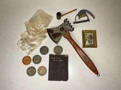Missouri Sales Tax Receipt tokens (cardboard), Hamilton spring lever capo