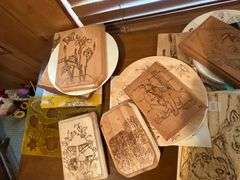 Woodburning art pieces