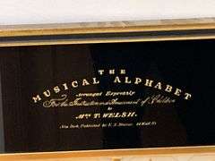 Framed "The Musical Alphabet" Ethan Allen