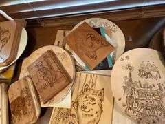 Woodburning art pieces