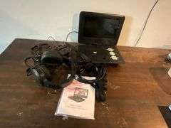 OTIC 10.1" Bluetooth portable DVD player, headphones, remote, power adapters
