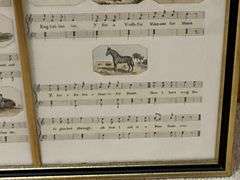 Framed "The Musical Alphabet" Ethan Allen