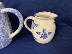 Spongeware pitcher 8 1/2" T