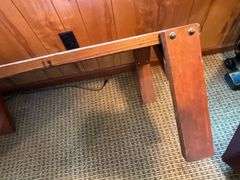 Wood coffee table, 42" W x 24" D x 15" T