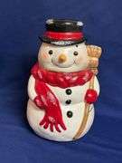 Holiday Time Snowman cookie jar