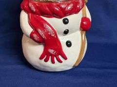Holiday Time Snowman cookie jar