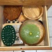 Wooden bowl, cutting boards, trivets, collapsing bowl, etc.