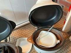 Pair of George Foreman electric dutch ovens