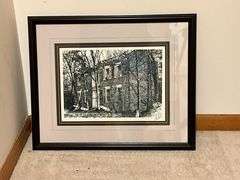 Framed and matted print, artist signed by John Stoeckley
