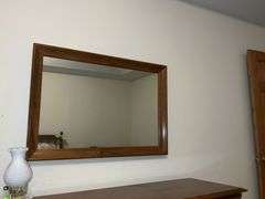 Wooden framed mirror