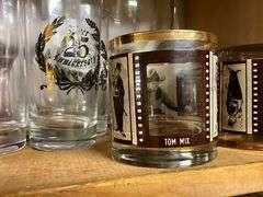 Assortment of glassware, Movie Star HiBall glasses
