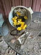 Bucket of fencing supplies