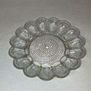 Clear glass egg plate
