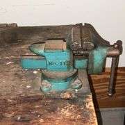 Wooden work bench, 50" x 27" x 28"