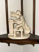 Corner curio shelf, with figurines