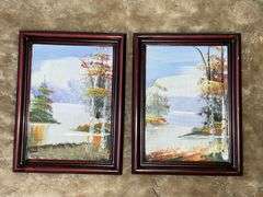 Alaskan Fireweed & Wild Iris hand painted art