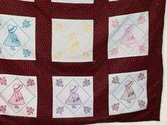 Sunbonnet Sue embroidered wall hanging