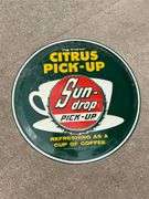 Sundrop Citrus Pickup metal sign, a little corrosion