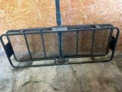 Hitch basket carrier, folds up