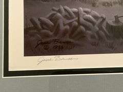 "A Christmas Embrace" No. 2487/3300 by Jesse Barnes, framed and matted