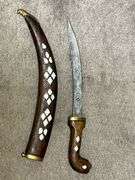 Decorative sword with wood scabbard