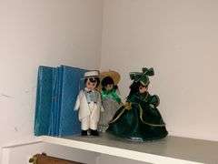 Madame Alexander dolls, Rhett Butler and Scarlett with original boxes