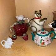 Teapots, pitchers, strawberry salt & pepper