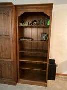 Wooden bookcase, CONTENTS NOT INCLUDED