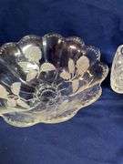 Mikasa lead crystal bowl, decanter 15 1/2" T