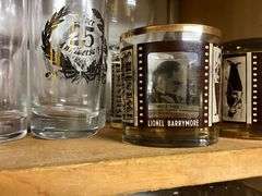 Assortment of glassware, Movie Star HiBall glasses