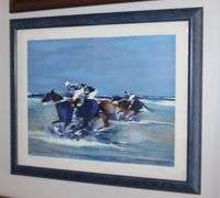 Framed and matted watercolor, 20 1/4" W x 17" T
