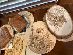 Woodburning art pieces